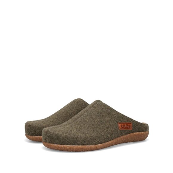 Taos Woolness Olive Green Italian Wool Clogs Slippers Clogs EU 40 US 9-9.5 - Picture 1 of 11